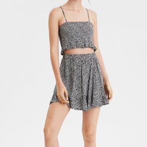American Eagle Cheetah Skirt & Top Set